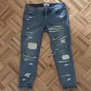 Paige Denim Boyfriend Distressed Jeans